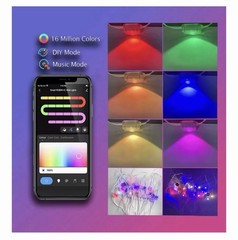 60ft Permanent Outdoor Lights With 36 LED Eaves IP67 Waterproof Smart RGB Lights