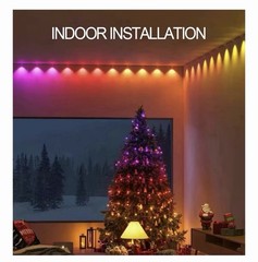 60ft Permanent Outdoor Lights With 36 LED Eaves IP67 Waterproof Smart RGB Lights