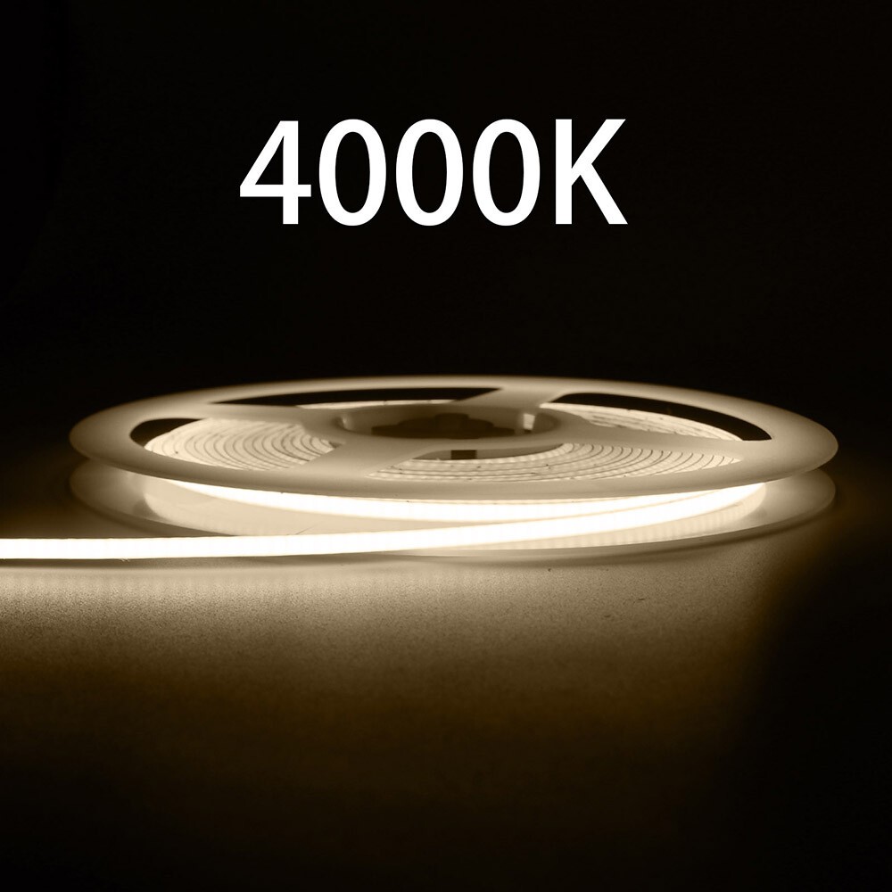 4mm Thin 12V 24V COB LED Strip Flexible Dimmable Tape Light High Density 480LEDs
