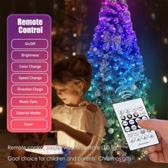 Christmas Tree Waterfall String Lights RGB Outdoor/Indoor Waterproof Smart Fairy