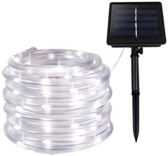 50/100LED Solar String Tube Light Outdoor Garden Tree Fairy Rope Wire Decor Lamp