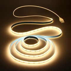 Art Deco USB Powered COB LED Strip Lights – 1M 320Leds for Stylish Illumination