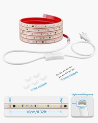 2M LED Strip Lights for Bedroom with Self-Adhesive AC 110V-120V Warm White 30…