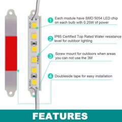 Super Bright IP65 Waterproof 5054 SMD 6 LED Module Light Sign Strip Lamp DC 12V