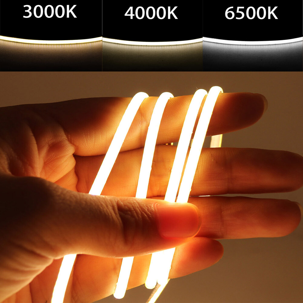 12V LED Strip COB Light 2.7mm Cuttable Tape Light Flexible Bandlight