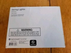 String Lights White Wire Clear Bulbs 200 Lights – Room Essentials X 3