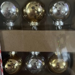 LED Ball Garland Holiday Mercury Glass Look 10 Wreath String Lights Decor New