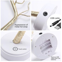 DIY LED Desk Bonsai Tree Light Table Decor 108 LED Home Bedroom Touch Switch
