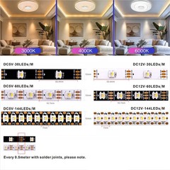 5V 12V SK6812 RGBW 4in1 Full Color LED Strip Light Pixel Individual Addressable