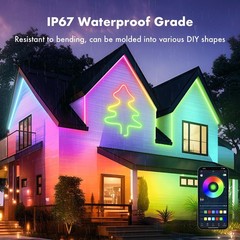 Neon Rope Lights, 50FT IC+RGB LED Strip Lights, App+Remote(2 Rolls of 32.8FT)