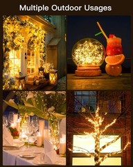 Elegant 33Ft Solar Fairy String Lights with 8 Modes – Waterproof & Energy Saving