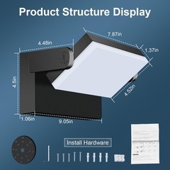 Dream Eeve 60W Led Outdoor Wall Lights 360 Rotatable Flood Lights Outdoor