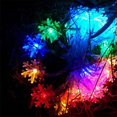 USB Snowflake LED Fairy String Lights Christmas Indoor Decor Lighting