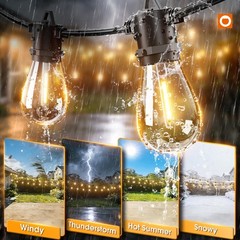 Addlon 54Ft486 Solar String Lights Outdoor Waterproof Usb Charging Remote