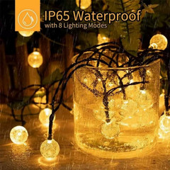 8 Modes 50 LED Solar Light Outdoor Garden Party Waterproof Ball String Lights