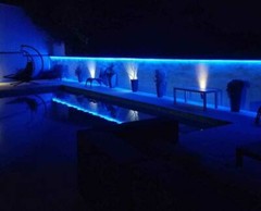 Blue Thick Permanent LED Rope Light 10′ 25 50 100 150ft Outdoor WaterResist