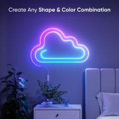 Smart LED Rope Light, 16.4Ft Multicolor Lightstrip with Music Sync & Voice Contr