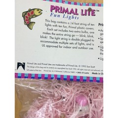 VTG Primal Lite Poodle String Lights Pink 1995 Retro Kitsch 14 ft Deadstock NOS