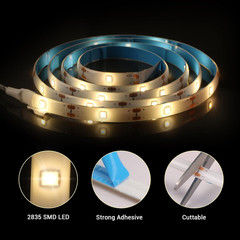 Battery Operated Led Strip Lights Warm White, Self-Adhesive, Cuttable, Waterpro