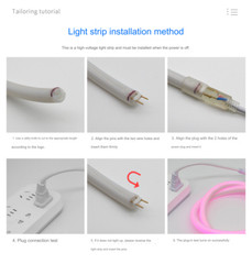 220V Waterproof Round Neon Light Energy-saving Silicone Tube Christmas Festival