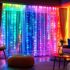 LED Curtain Lights 9.8FT Colorful Modern Ambient USB String Lights X-Zen Decor