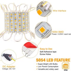 Super Bright IP65 Waterproof 5054 SMD 6 LED Module Light Sign Strip Lamp DC 12V