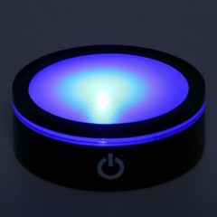 7 LED Colorful Round 3D Lasers LED Light Up Stand Lamp Base Display Home Decor