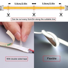 30M 48V 24V COB LED Strip 480leds/m Flexible Tape for Home Indoor DIY Lighting