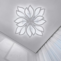Haodengshi Modern Led Ceiling Light Fixture Dimmable 28 White Modern Flower