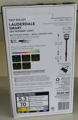 4 Pack Hampton Bay Lauderdale Smart LED Pathway Light Low Voltage