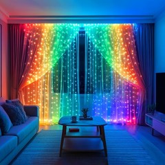 LED Curtain Lights 9.8FT Colorful Modern Ambient USB String Lights X-Zen Decor