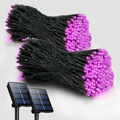 2 Pack Solar String Lights Outdoor Waterproof, 72FT 200 LED Solar String Lights