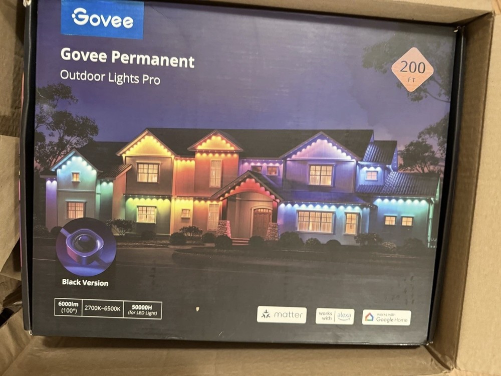 Govee Permanent Outdoor Lights Pro 200ft BLACK (BRAND NEW!)