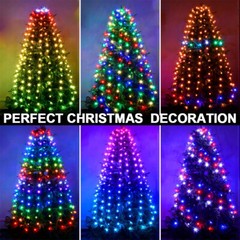 LED Christmas Tree String Lights Waterproof Waterfall Outdoor Home Decor Smart