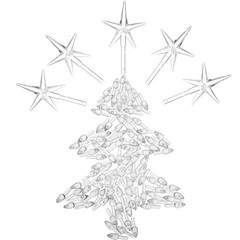 100 Pieces Ceramic Christmas Tree Bulbs and 5 Stars Replacement Plastic Bulbs…