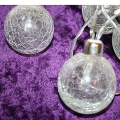 Battery Operated Heavy Crackled Glass Lights for Mood Lighting or Holidays