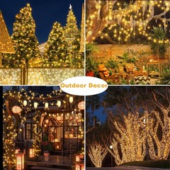 33Ft String Lights Battery Operated with Remote Control Timer, 100LED 4 Pack …