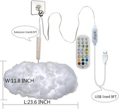 3D Big Cloud Lightning Light Kit Decorations for Adults and Kids Multicolor