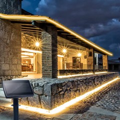 LED Solar Strip Light Flexible Lamp Outdoor Garden Decor Lights 8 Modes