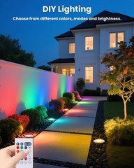 RGB Ground Light Outdoor, 12V Low Voltage Color Changing RGBW MR16 LED Bulb, …