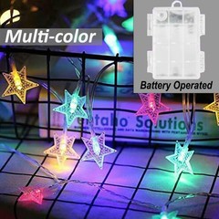 20Ft 40LED Color Changing Star String Lights with Remote for Bedroom Kids Room