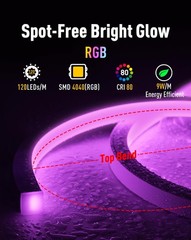 Shine Decor IP68 Waterproof LED Strip Light, 24V Pool Rated Submersible Silicone