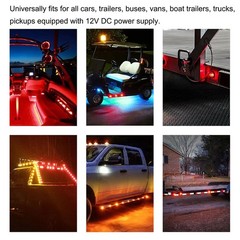 12V LED Vehicle Light Bulb Universal Waterproof Amber Red White for Cars Trucks