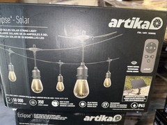 Artika Eclipse- 20 LED Solar String Lights, Remote Control, Dusk to Dawn