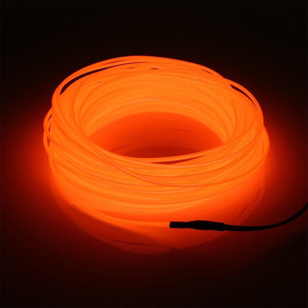 Neon LED Light Glow EL Wire String Strip Rope Decor for Car Party + Controller