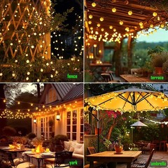 50LED Solar String Lights Patio Party Yard Garden Wedding Waterproof Outdoor