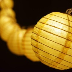 Yellow Round Paper Lantern Party String Lights (4″ Lanterns, 8FT Black Cord)