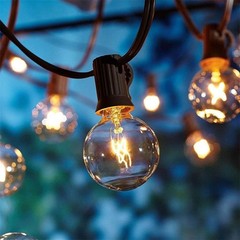 50 Feet Patio String Lights with 53 Edison Globe Bulbs, UL Listed for Indoor …