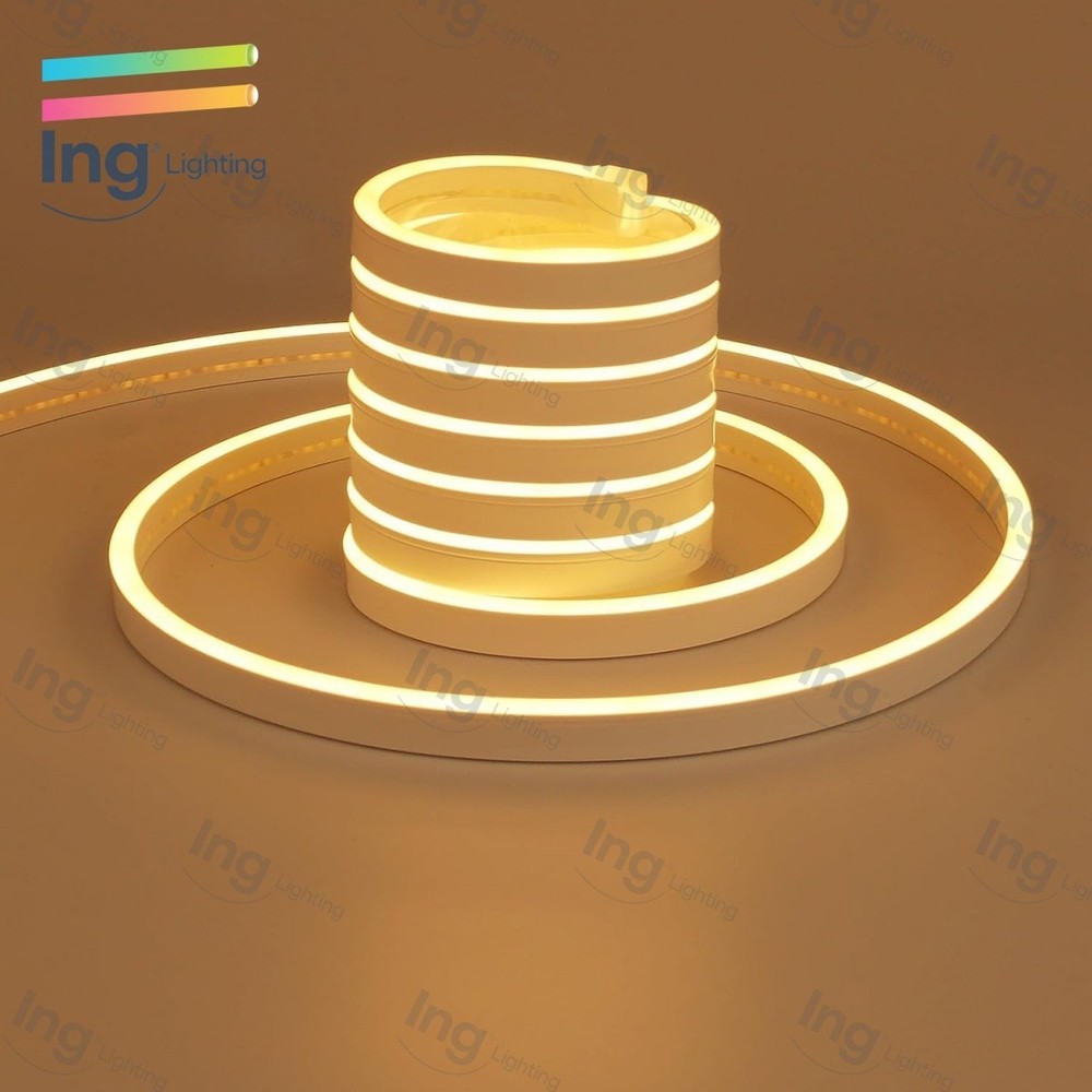Warm White 3000K Led Strip 110V Soft Rope Light 8mm Width IP68 Outdoor Neon LED