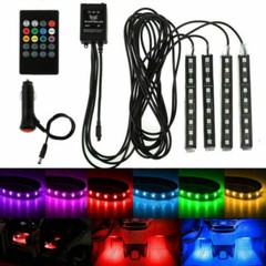 4×9 4×12 LED Car Interior Decor Neon Atmosphere Light Strip With Music Control